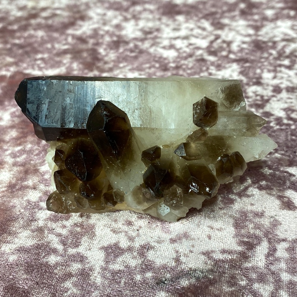 Smokey quartz cluster rock gem